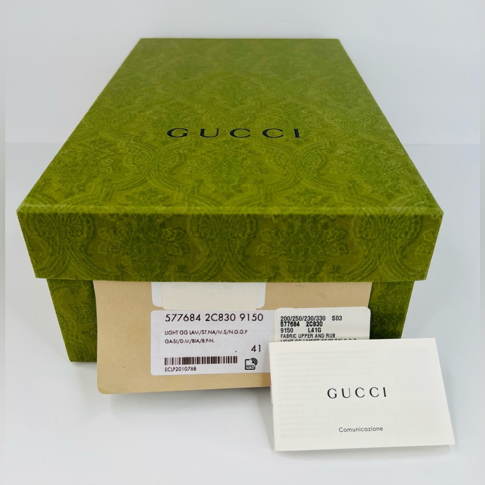 Gucci Screener Ace Women's GG Sylvie Web Enamel Logo Supreme Sneakers EU 41 - Picture 2 of 12